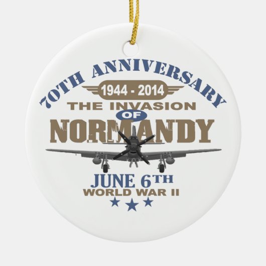 D-Day 70e Jubileum Battle of Normandy Keramisch Ornament (Voorkant)