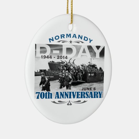 D-Day 70e Jubileum Battle of Normandy Keramisch Ornament (Rechts)