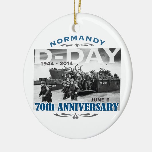 D-Day 70e Jubileum Battle of Normandy Keramisch Ornament (Links)