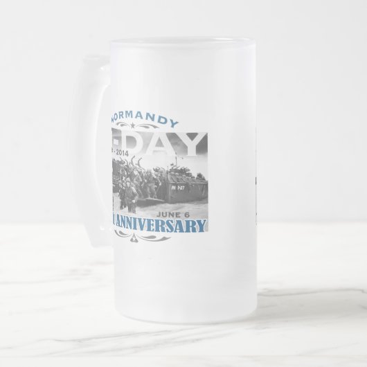 D-Day 70e Jubileum Battle of Normandy Matglas Bierpul (Voorkant links)