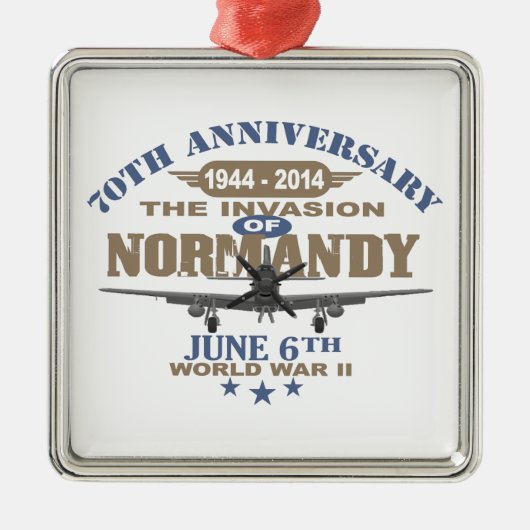 D-Day 70e Jubileum Battle of Normandy Metalen Ornament (Voorkant)