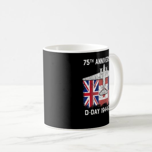D-day 75th Jubileum Normandy Landing Vliegtuig P Koffiemok (Voorkant rechts)