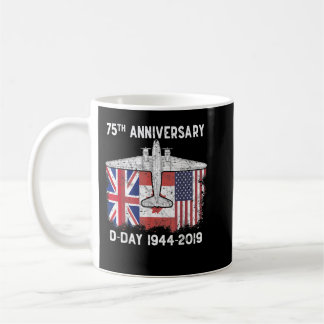 D-day 75th Jubileum Normandy Landing Vliegtuig P Koffiemok
