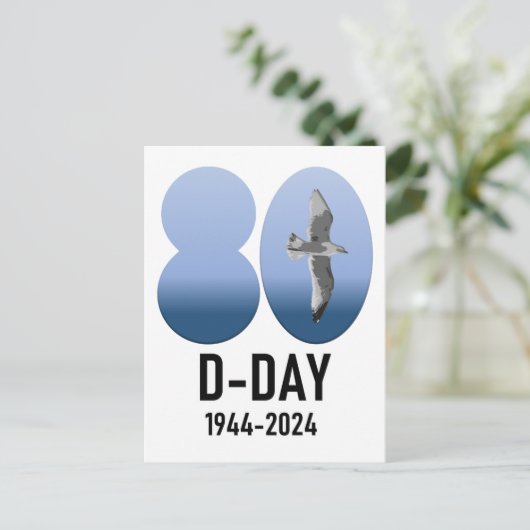 D-Day 80 - 1944-2024 Briefkaart (Staand voorkant)