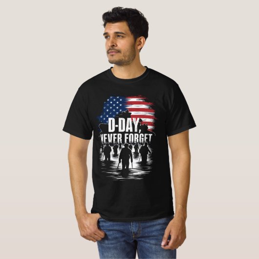 D-Day 80e Jubileum - Nooit vergeten 6 juni 194 T-shirt (Voorkant volledig)