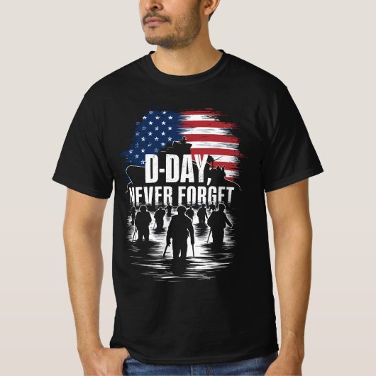D-Day 80e Jubileum - Nooit vergeten 6 juni 194 T-shirt (Voorkant)