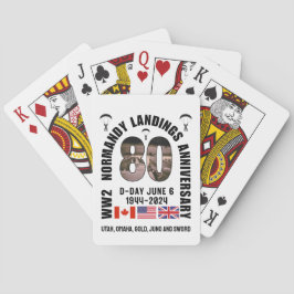 D-DAY 80th Jubileum NORMANDIË LANDINGEN WO2 Pokerkaarten