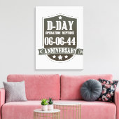 D-Day-herdenkingsbadge Canvas Afdruk (Insitu (Woonkamer))