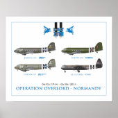 D-DAY INVASION VLIEGTUIG POSTER (Voorkant)