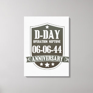 D-Day Jubileum badge Canvas Afdruk