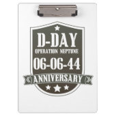 D-Day Jubileum badge Klembord (Voorkant)