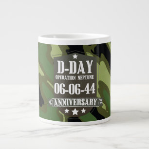 D-day Jubileum badge met camouflage Grote Koffiekop