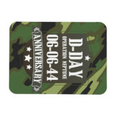 D-day Jubileum badge met camouflage Magneet (Horizontaal)