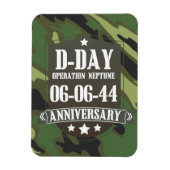 D-day Jubileum badge met camouflage Magneet (Verticaal)