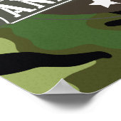 D-day Jubileum badge met camouflage Poster (Hoek)