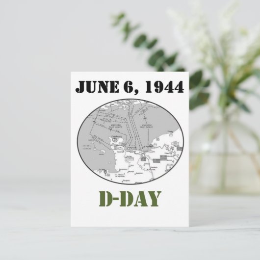 D-Day-kaart Briefkaart (Staand voorkant)