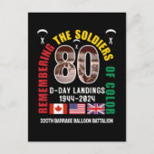 D-DAY LANDINGEN 80e Verjaardag Kleurlingensoldaten Briefkaart (Voorkant)