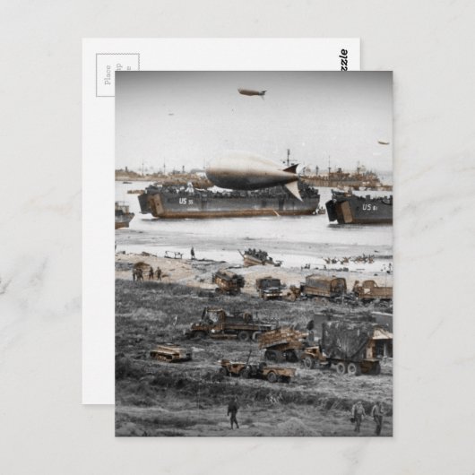 D-Day-landingen toegewezen Afbeeldingen Briefkaart (Voorkant / Achterkant)