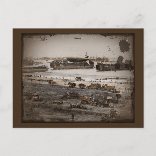 D-Day-landingen toegewezen Afbeeldingen Briefkaart (Voorkant)