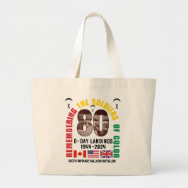 D-DAY LANDINGS 80th Jubileum Afro-Amerikanen Grote Tote Bag