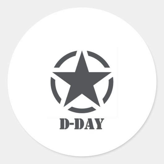 D-Day Normandie - Dag-J - Normandy Ronde Sticker (Voorkant)