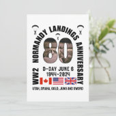 D-DAY NORMANDIË LANDINGEN WW2 80e Jubileum Feestdagenkaart (Staand voorkant)