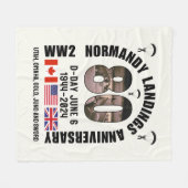 D-DAY NORMANDIË LANDINGEN WW2 80e Jubileum Fleece Deken (Voorkant (Horizontaal))