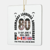 D-DAY NORMANDIË LANDINGEN WW2 80e Jubileum Keramisch Ornament (Links)