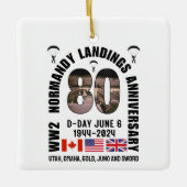 D-DAY NORMANDIË LANDINGEN WW2 80e Jubileum Keramisch Ornament (Voorkant)