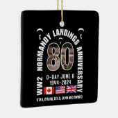 D-DAY NORMANDIË LANDINGEN WW2 80e Jubileum Keramisch Ornament (Rechts)