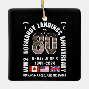 D-DAY NORMANDIË LANDINGEN WW2 80e Jubileum Keramisch Ornament