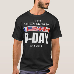 D-Day Normandy Landing 75th Jubileum Mannen Vrouwe T-shirt