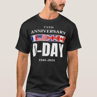 D-Day Normandy Landing 75th Jubileum Mannen Vrouwe T-shirt