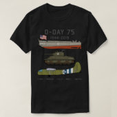 D-Day Normandy Landings WW2 75th Jubileum T Gi T-shirt (Design voorkant)