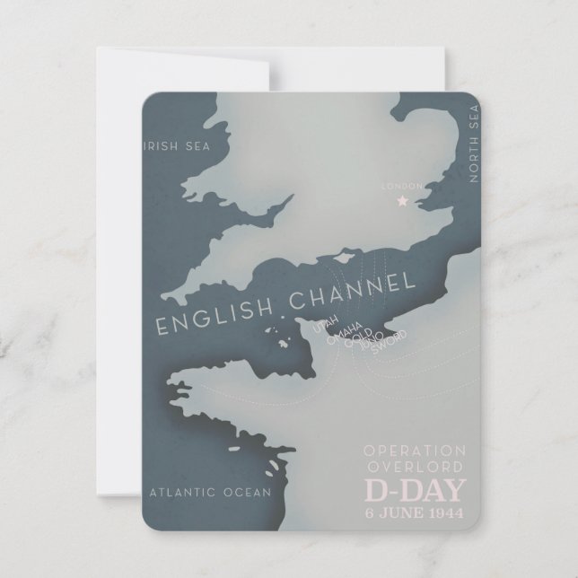 D-Day-operatie overlapt het militaire poster. (Voorkant)