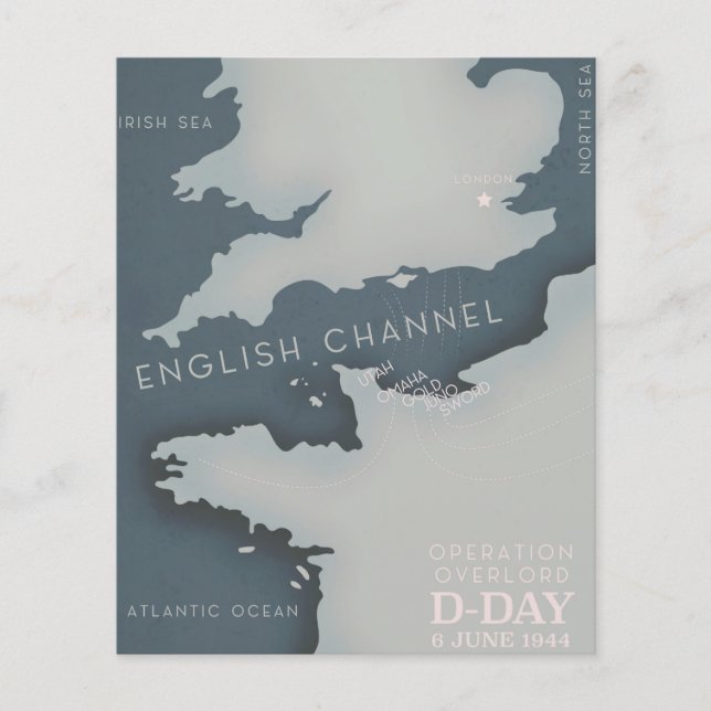 D-Day-operatie overlapt het militaire poster. (Voorkant)