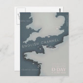 D-Day-operatie overlapt het militaire poster. Briefkaart (Voorkant / Achterkant)