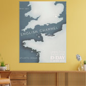 D-Day-operatie overlapt het militaire poster. Canvas Afdruk (Insitu (Woonkamer))