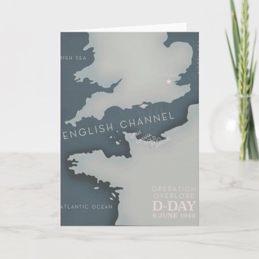 D-Day-operatie overlapt het militaire poster. Feestdagen Kaart (Voorkant)