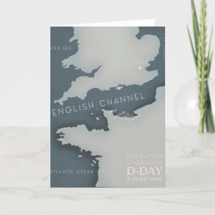 D-Day-operatie overlapt het militaire poster. Feestdagen Kaart