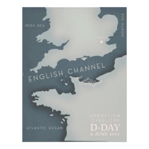 D-Day-operatie overlapt het militaire poster. Foto Afdruk