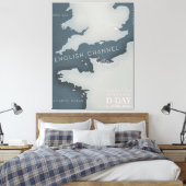 D-Day Operatie overlord Militaire poster. Canvas Afdruk (Insitu (Slaapkamer))