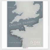D-Day Operatie overlord Militaire poster. Sticker (Vel)