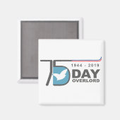 D-Day Overlord 1944 2019 Normandië Magneet (Voorkant / Achterkant)