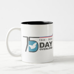 D-Day Overlord 1944 2019 Normandië Tweekleurige Koffiemok