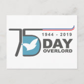 D-Day Overlord Normandie 1944-2019 Briefkaart (Voorkant)