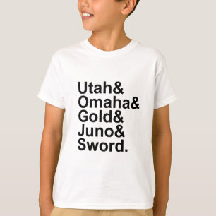 D-Day Stranden   Utah Omaha Gold Juno Sword T-shirt