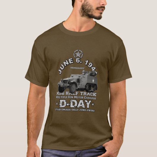 D-Day Veterans dag M16 - Half-Track T-shirt (Voorkant)