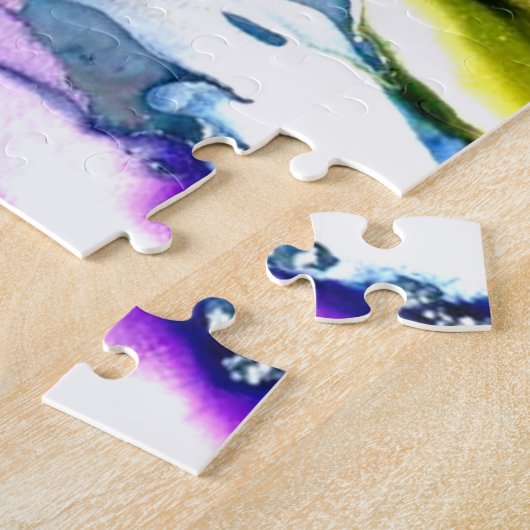 D - Denim Blue Zee Alphabet Art Puzzle Legpuzzel (Zijkant)