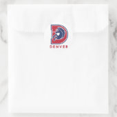 D Denver Logo Ronde Sticker (Tas)